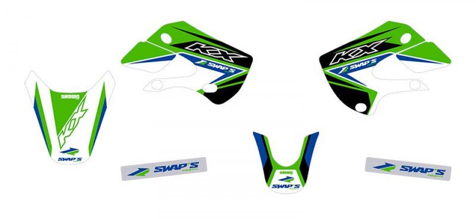 Autocollant stickers Swaps pour Moto Kawasaki 65 KX 2000 à 2023 Neuf