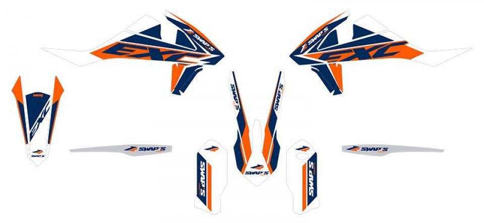 Autocollant stickers Swaps pour Moto KTM 300 Exc 2T 2017 à 2018 Neuf