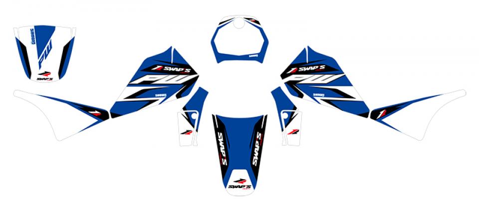 Autocollant stickers Swaps pour Moto Yamaha 80 PW 1983 à 2010 Neuf