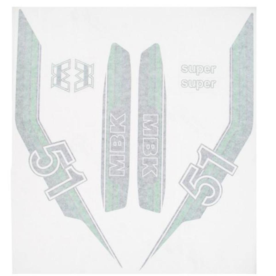 Planche 8 autocollant sticker vert noir CGN pour mobylette MBK 50 51 Super Neuf