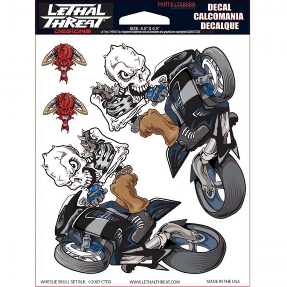 Autocollant stickers LETHAL THREAT pour pour Moto Neuf
