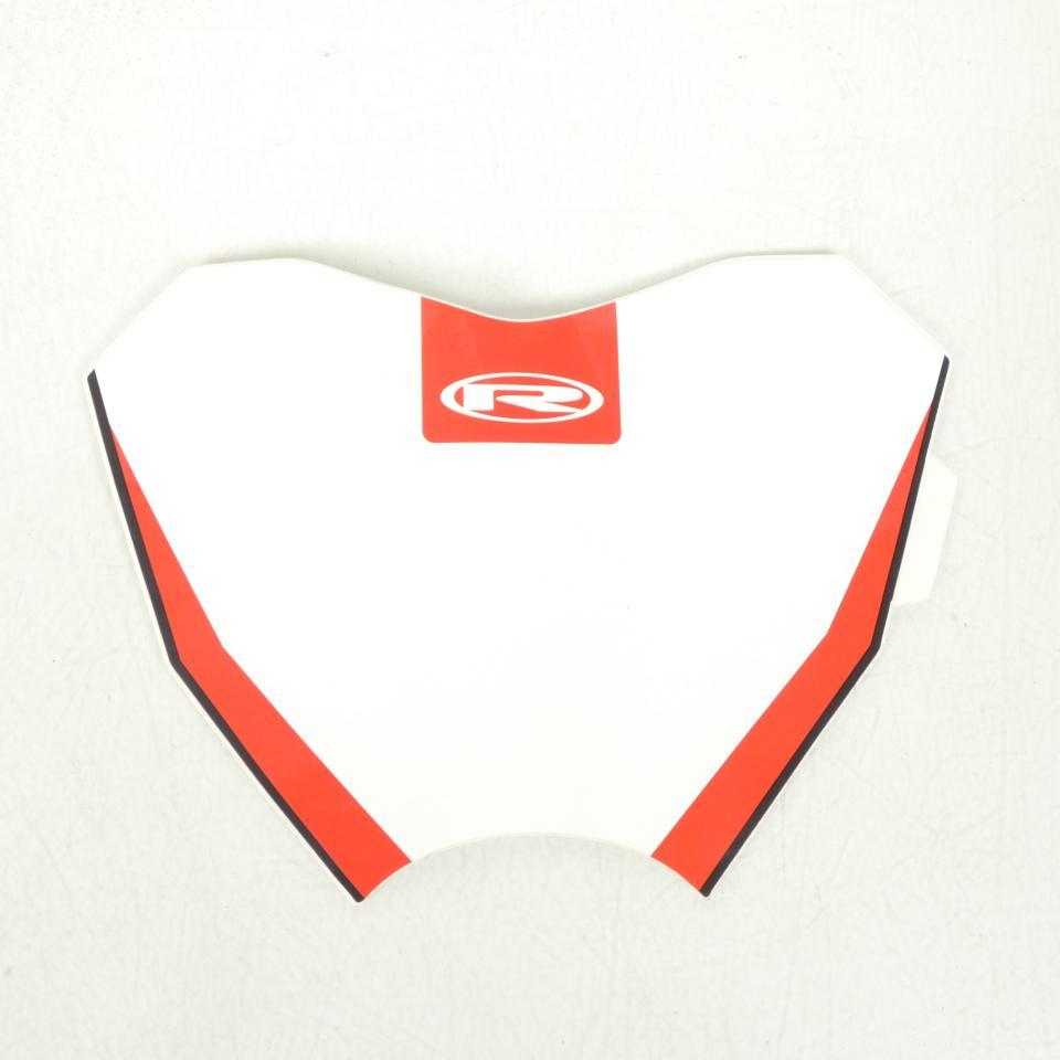 Autocollant stickers blanc rouge de plaque phare origine pour moto 50 Rieju Neuf