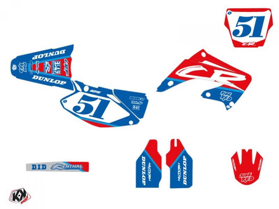 Autocollant stickers Kutvek pour Moto Honda 125 Cr R 2004 à 2007 Neuf