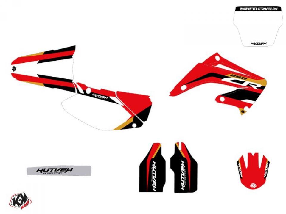 Autocollant stickers Kutvek pour Moto Honda 250 Cr R 1993 à 1994 Neuf