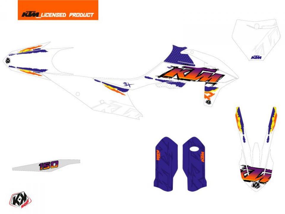 Autocollant stickers Kutvek pour Moto KTM 150 Sx 2T 2019 à 2022 Neuf