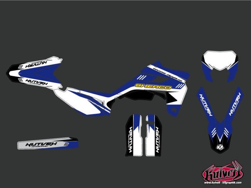 Autocollant stickers Kutvek pour Moto Sherco 250 2.5I 2T Enduro 2005 à 2008 Neuf