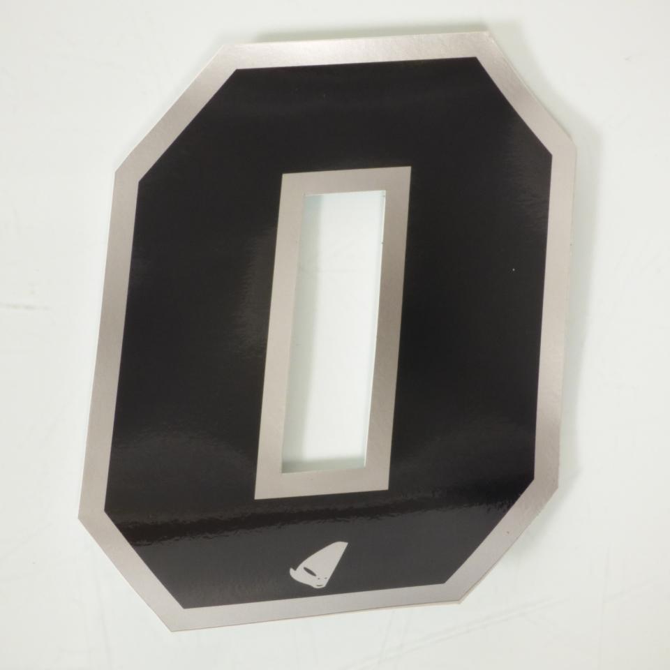 Autocollant stickers UFO pour moto Numéro 0 noir 130x100mm Neuf
