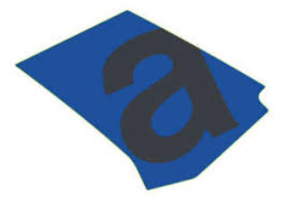 Autocollant A bleu écope G pour moto Aprilia 1100 Tuono V4 2015-16 2H001023