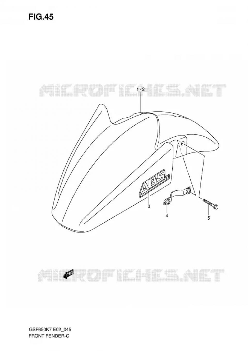 Autocollant ABS origine pour moto Suzuki 650 Bandit 2007 53110-38G01-YHL Neuf