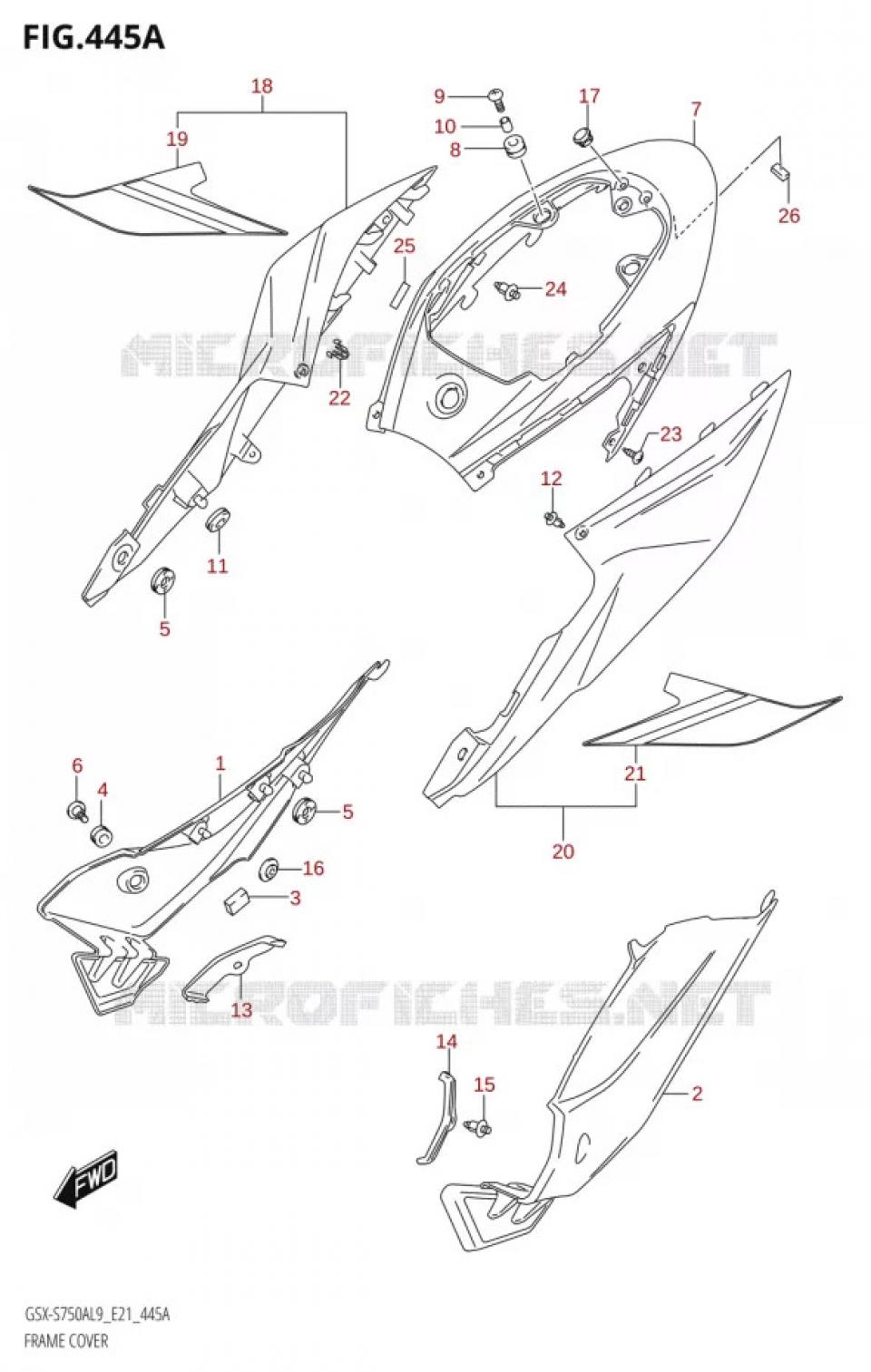 Autocollant stickers origine pour Moto Suzuki 750 Gsx S 2018 à 2019 68145-13K20-KEL Neuf