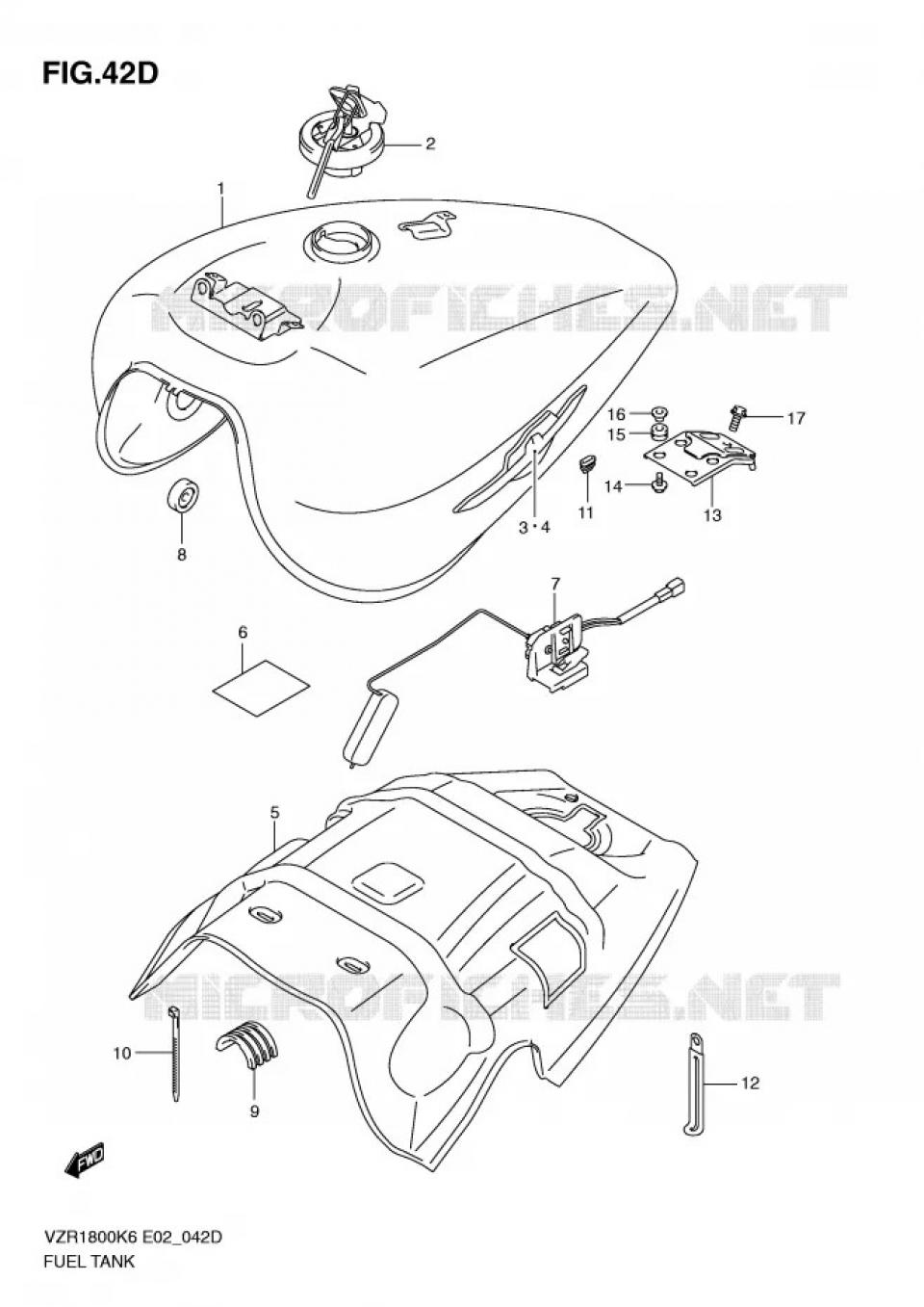 Emblème origine pour moto Suzuki 1800 Boulevard 68121-48G01-000 Neuf