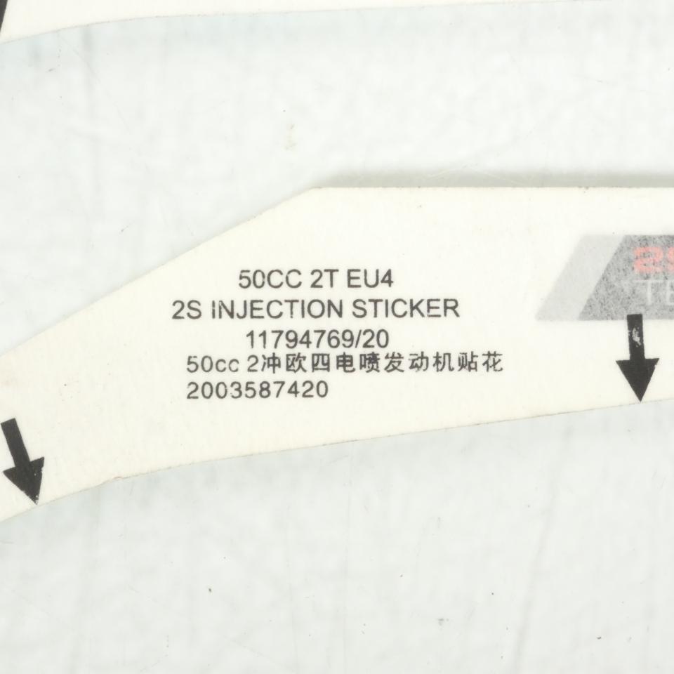 Autocollant 2S Injection tech pour scooter Peugeot 50 Speedfight 4 11794769/20