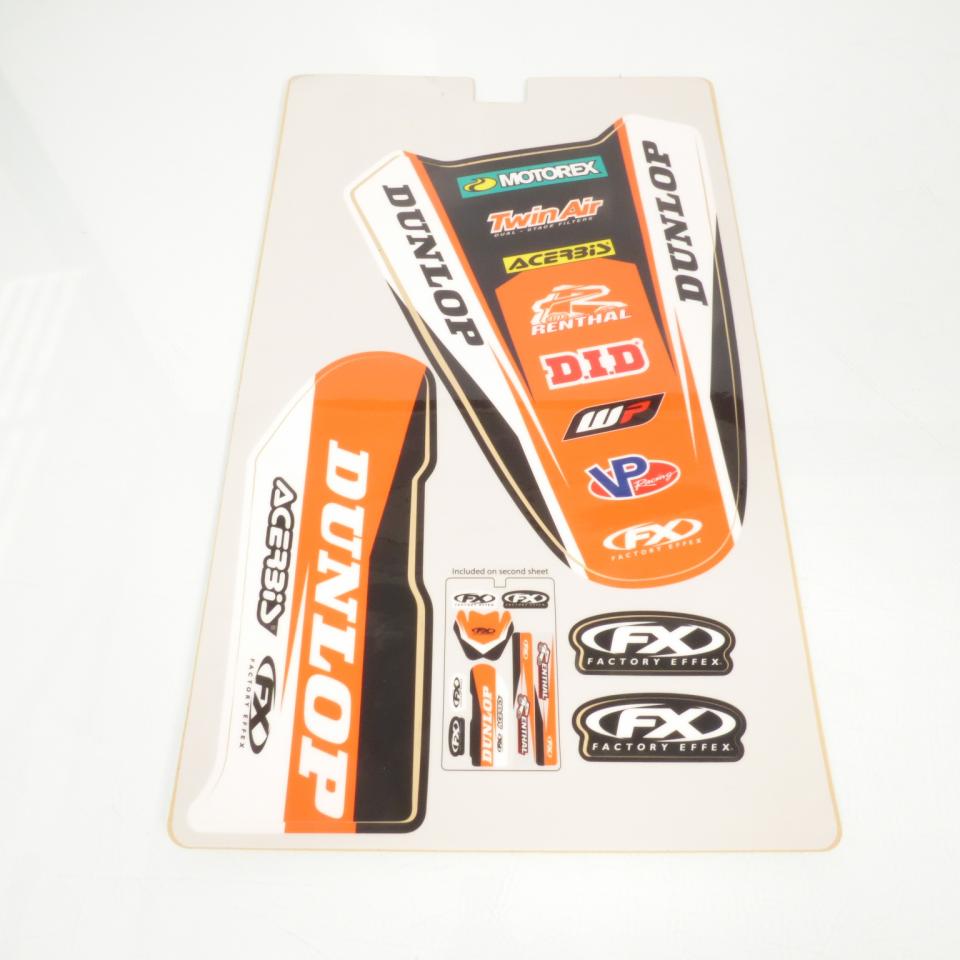 Autocollant kit déco 12 pièces FX FACTORY pour moto KTM SX 1998 à 2003 Neuf