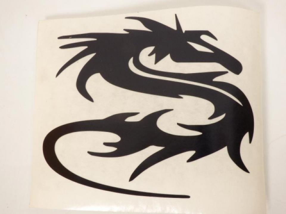 Autocollant stickers dragon noir pour motard casque moto Neuf