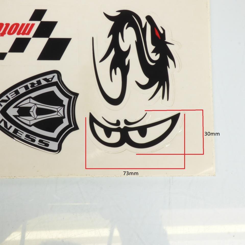 Autocollant stickers logo Arlen Ness dragon moto gp yeux pour casque moto Neuf