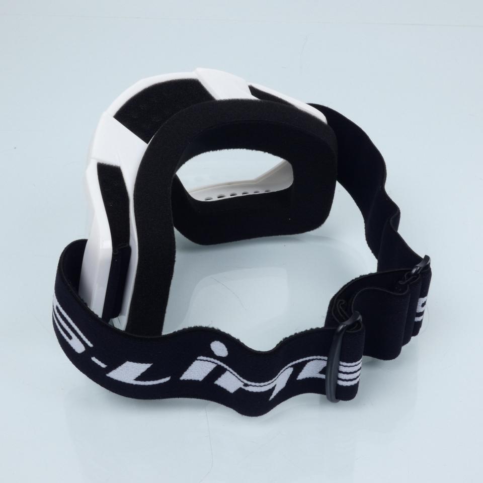 Masque lunette cross S-Line Cross Eco blanc pour moto supermotard TT Neuf