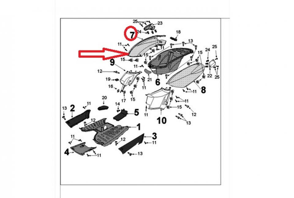 Coque ARD pour scooter Peugeot 50 STREETZONE 786408I2 1177917400 Gris mat Neuf