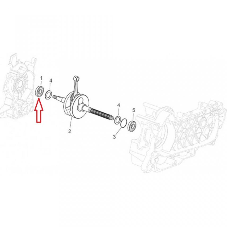 Joint spi moteur origine pour Scooter Aprilia 125 Mojito 2003 à 2009 82540R / 20x30x7mm Neuf