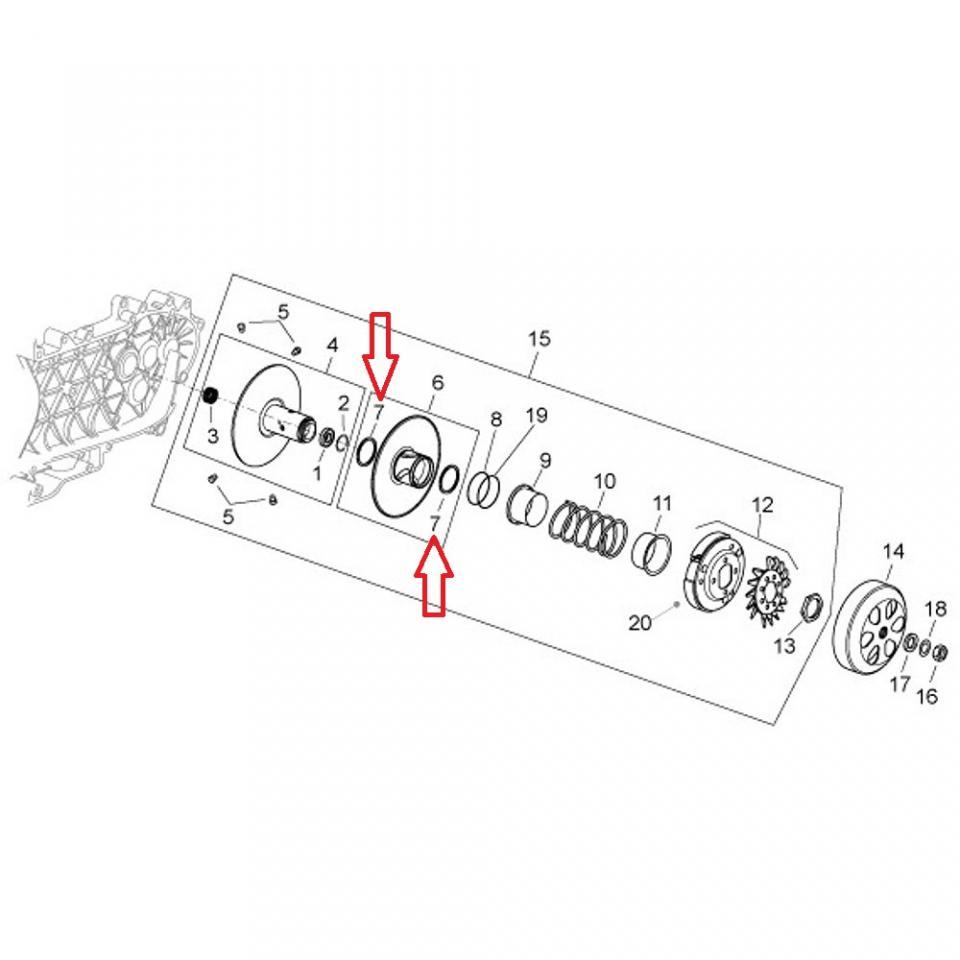 Joint spi moteur origine pour Scooter Piaggio 125 Liberty 1998 à 2015 431089 / 41x48x4mm Neuf