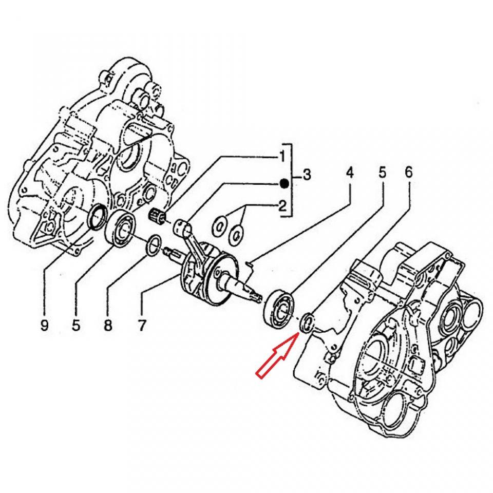 Joint spi moteur origine pour Moto Gilera 50 Surfer 2000 942369 / 17x30x7mm Neuf