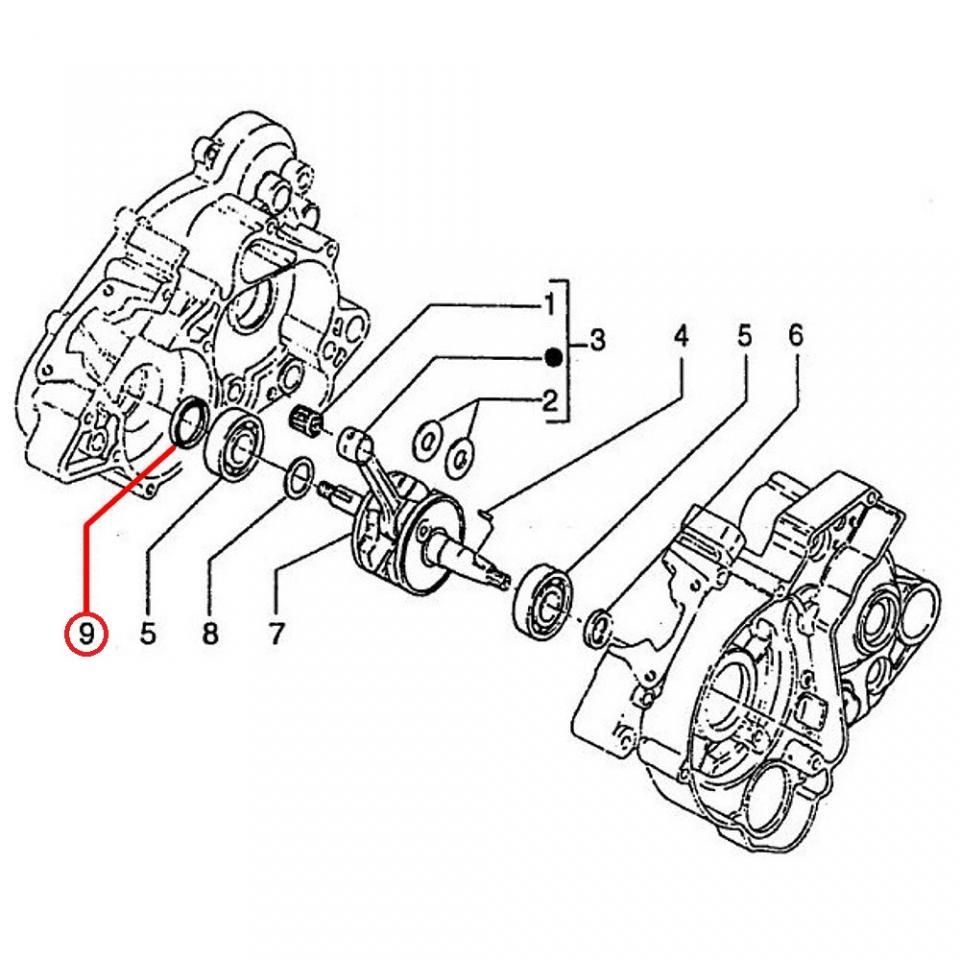 Joint spi moteur origine pour Moto Gilera 50 Eaglet 1995 à 1996 942370 / 25x35x6/6.5mm / unité Neuf