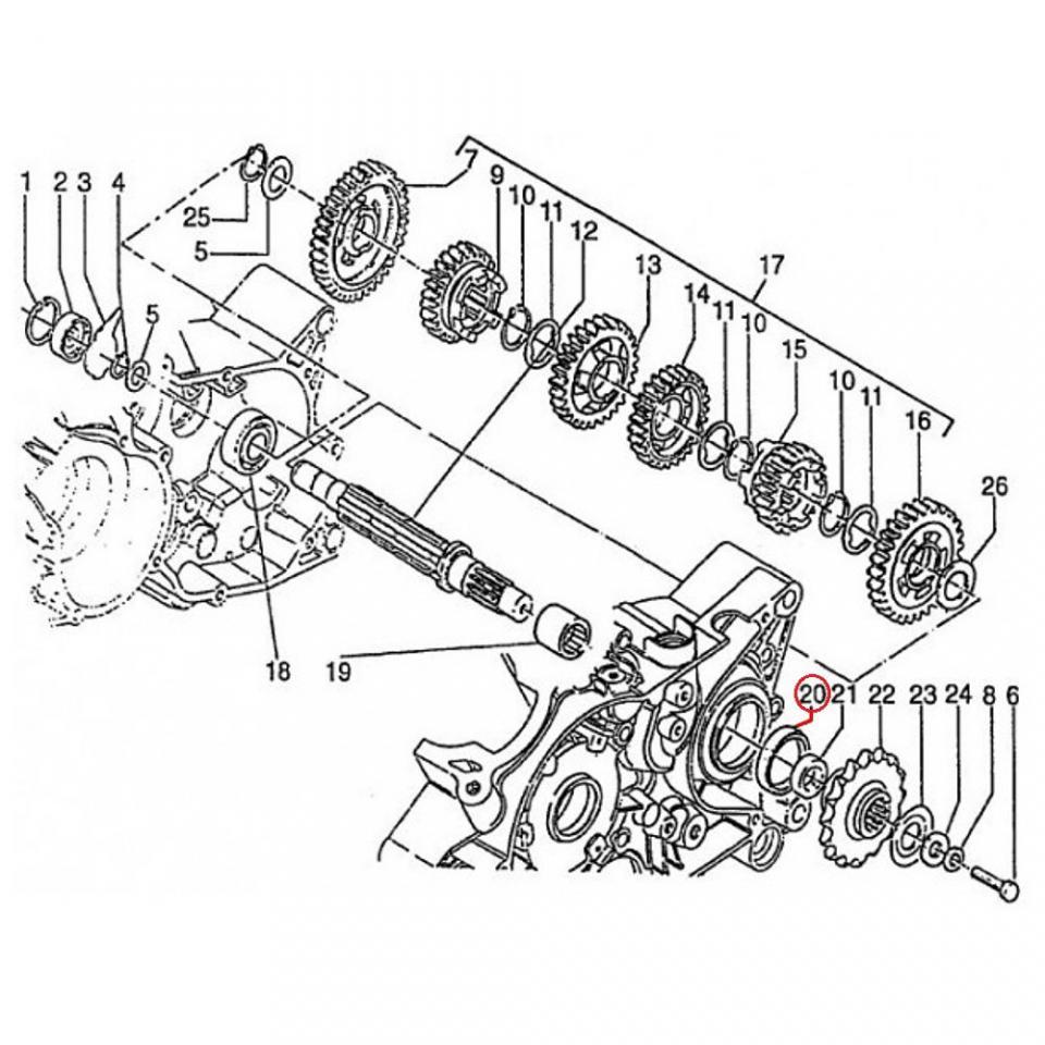 Joint spi moteur origine pour Moto Gilera 50 Eaglet 1995 à 1996 434065 / 18x30x6.5mm / unité Neuf