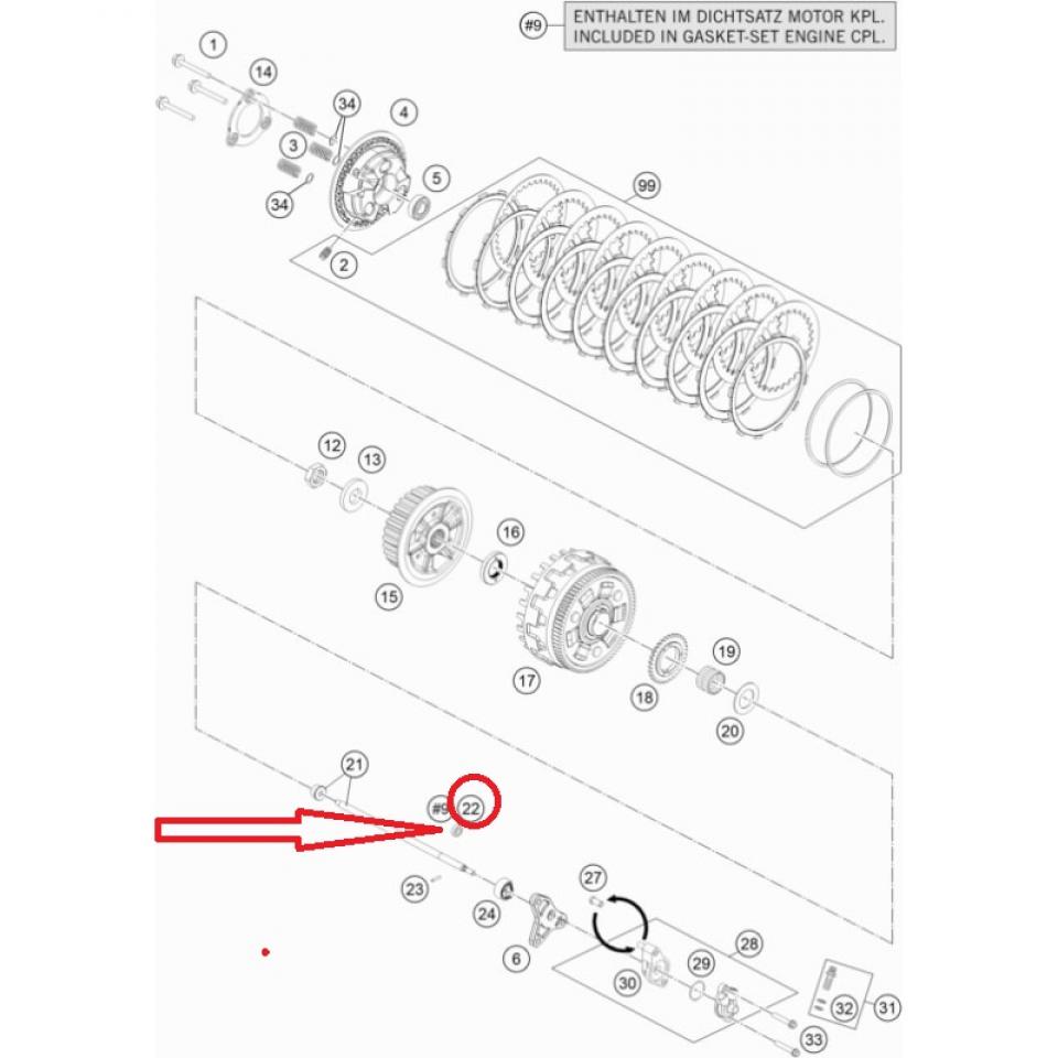 Joint spi tige embrayage pour moto KTM 1290 Super Duke GT 0760091862 9x18x6 Neuf
