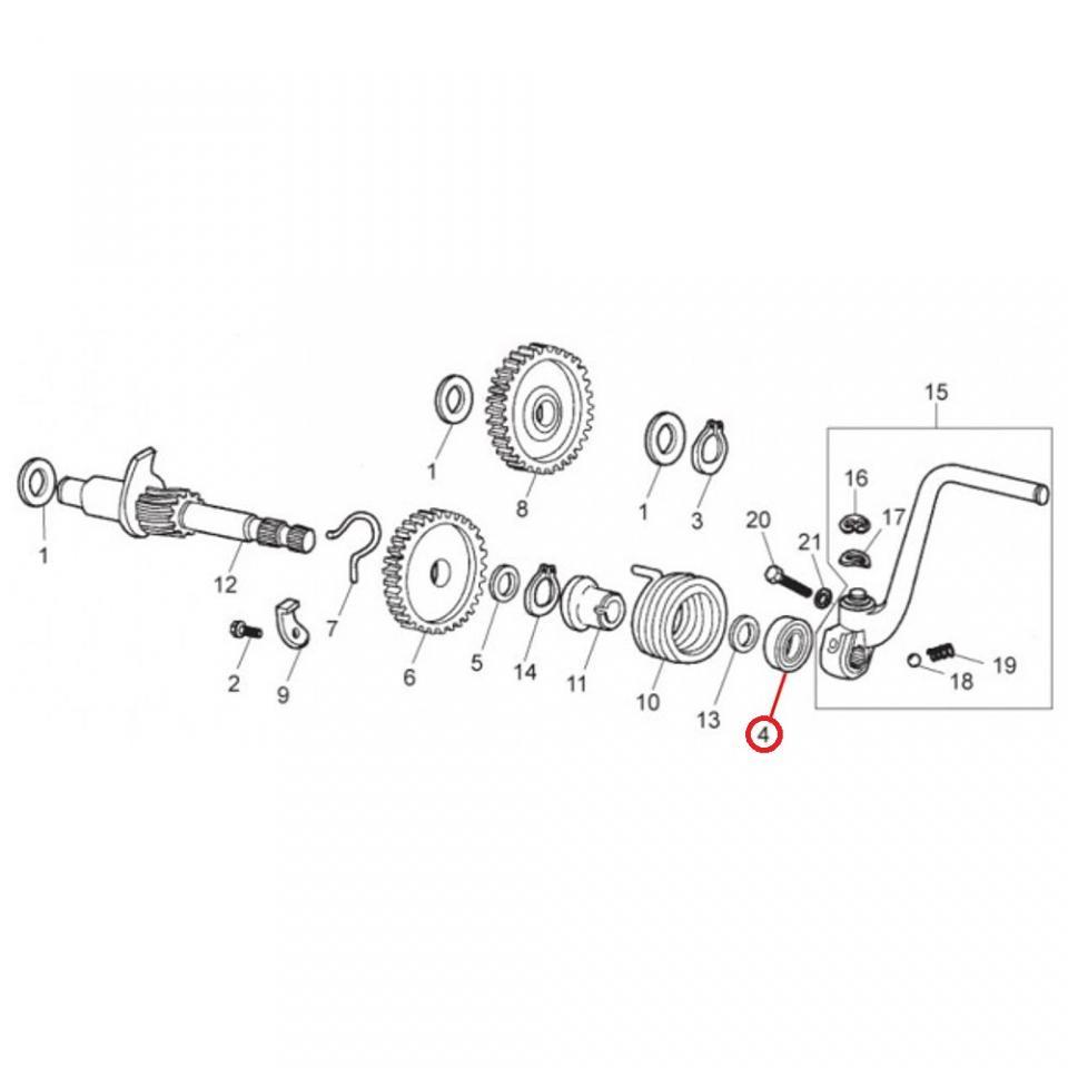 Joint moteur origine pour moto Gilera 50 H@K 2001-2001 00D02910131 / 847074 / 15x26x5 Neuf