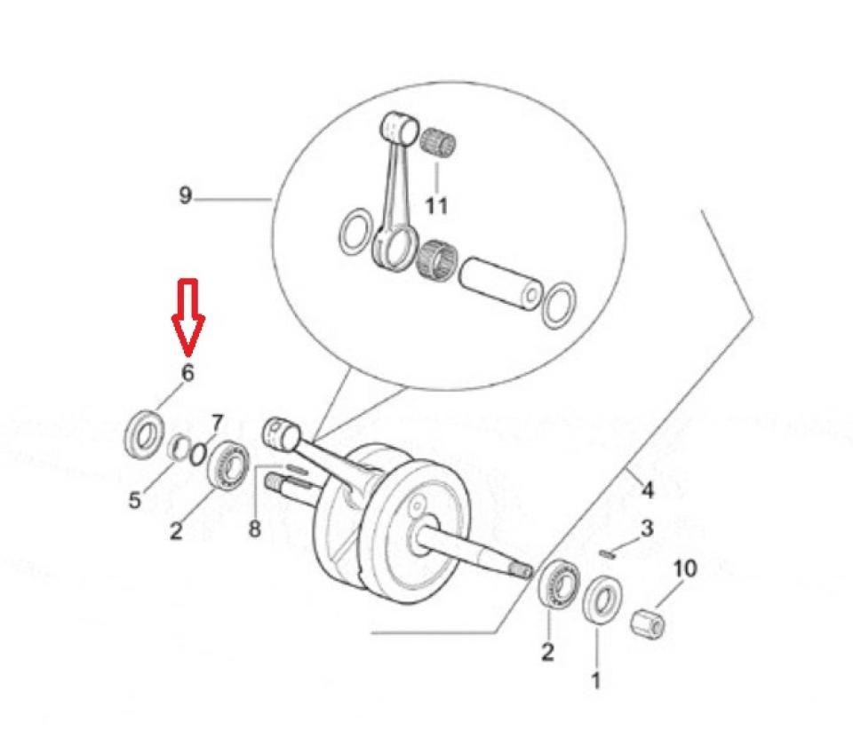 Joint spi de vilebrequin 24x35x7mm moto Aprilia 50 RS 1999 à 2005 AP8206290