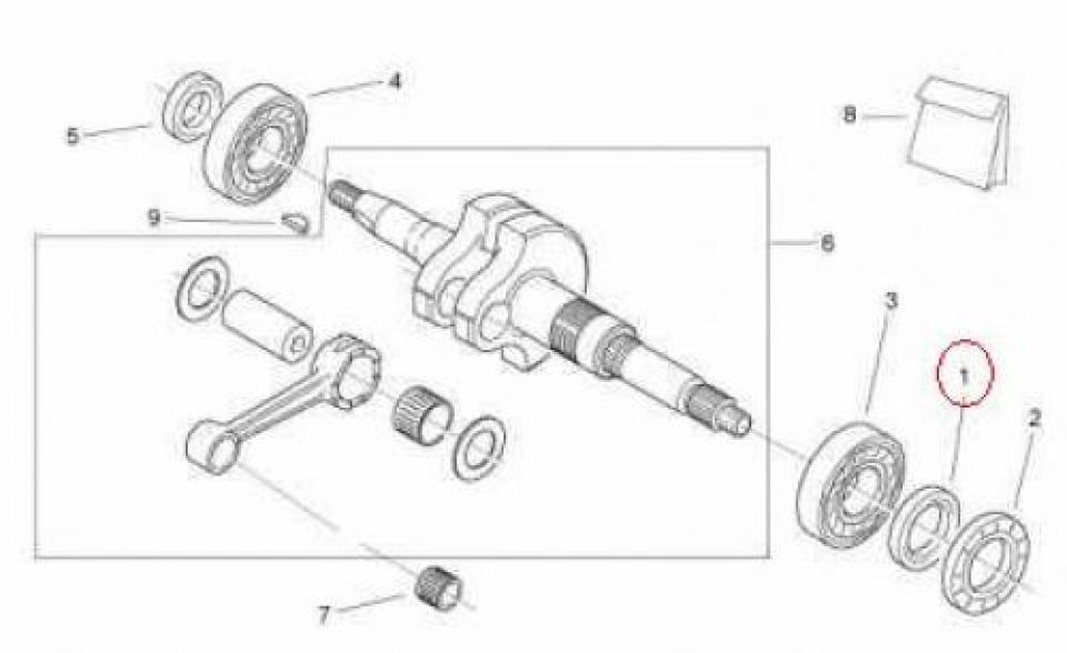 Joint spi moteur origine pour Scooter Aprilia 50 SR 2001 à 2007 AP3EBN000183 Neuf