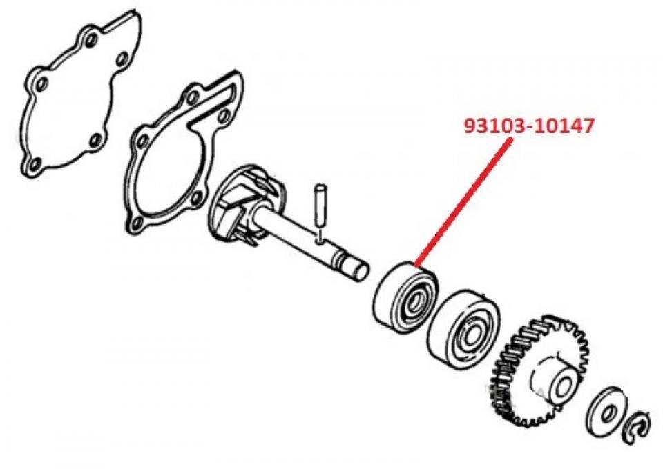 Joint spi de pompe à eau origine pour quad Yamaha 350 Banshee 1998 à 2006 93103-10011 Neuf