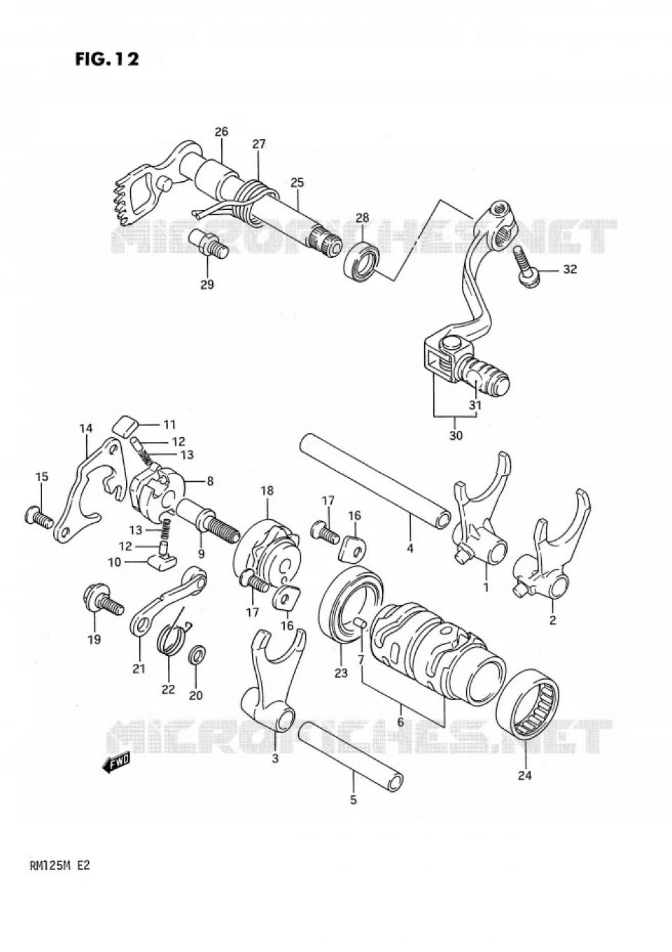 Roulement barillet de sélection origine pour moto Suzuki 125 RM Neuf 6905Z