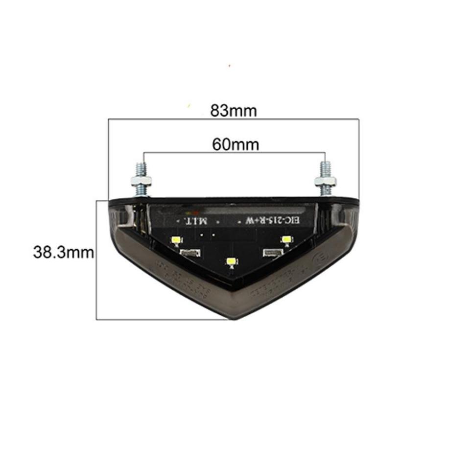 Feu arrière universel Led 12V fumé Tun'R Foggy Mini pour moto scooter Neuf