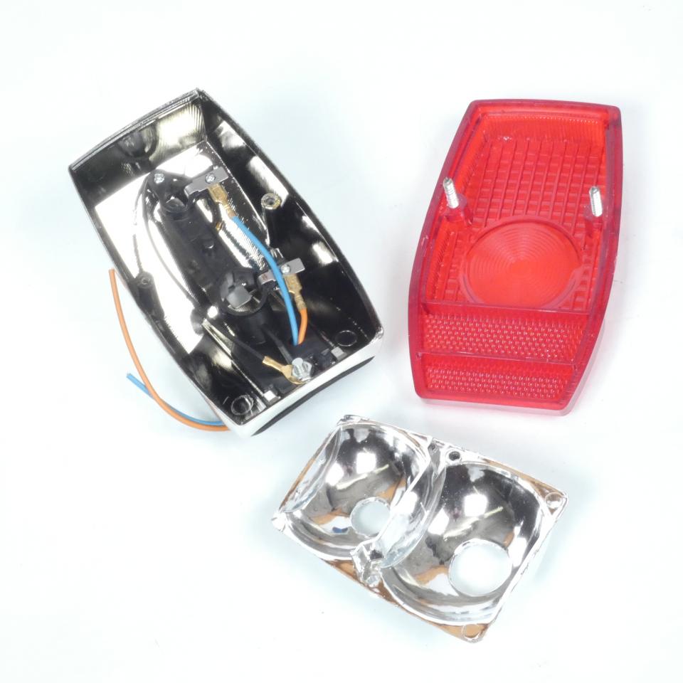 Feu arrière rougeet chromé pour mobylette Peugeot 50 103 MVL Neuf