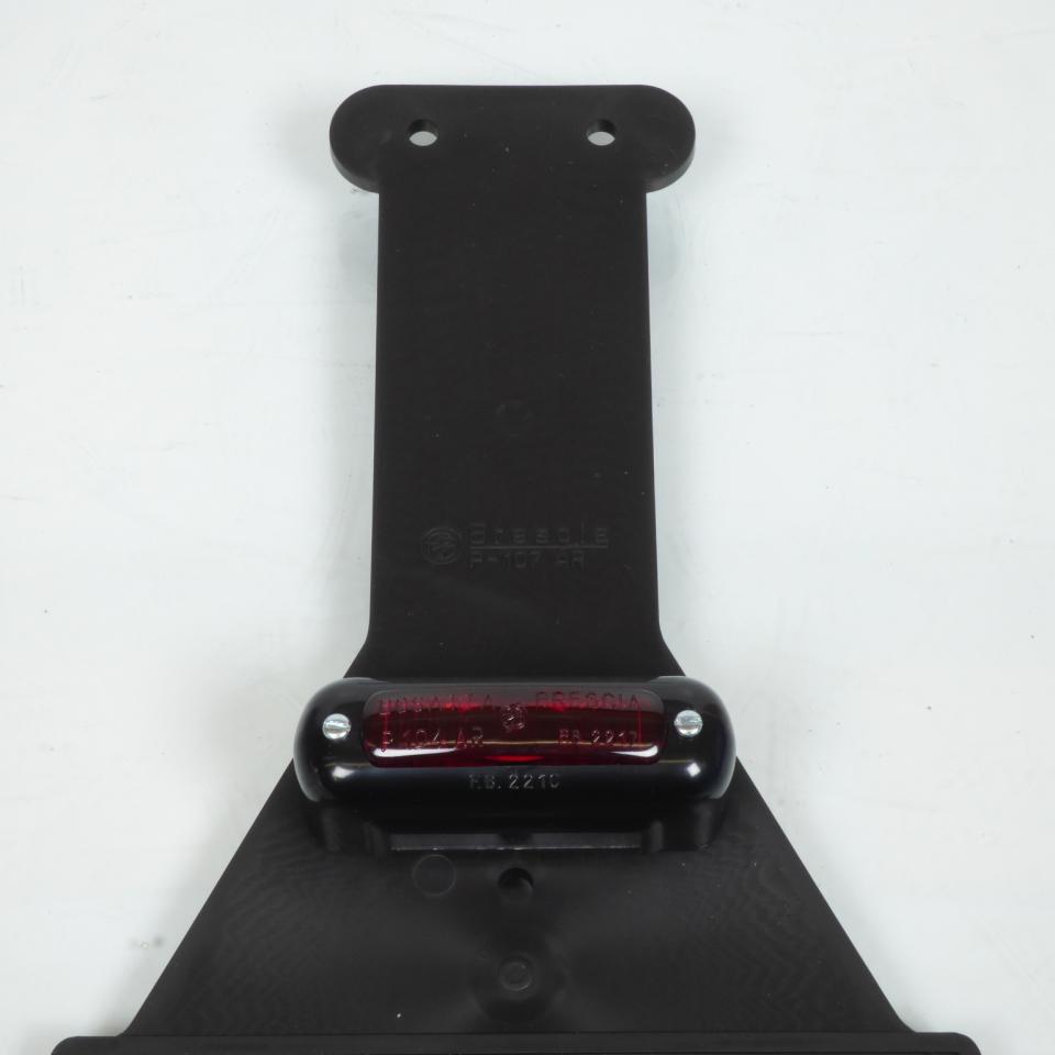 Feu arrière rectangle rouge + bavette caoutchouc souple pour moto enduro vintage