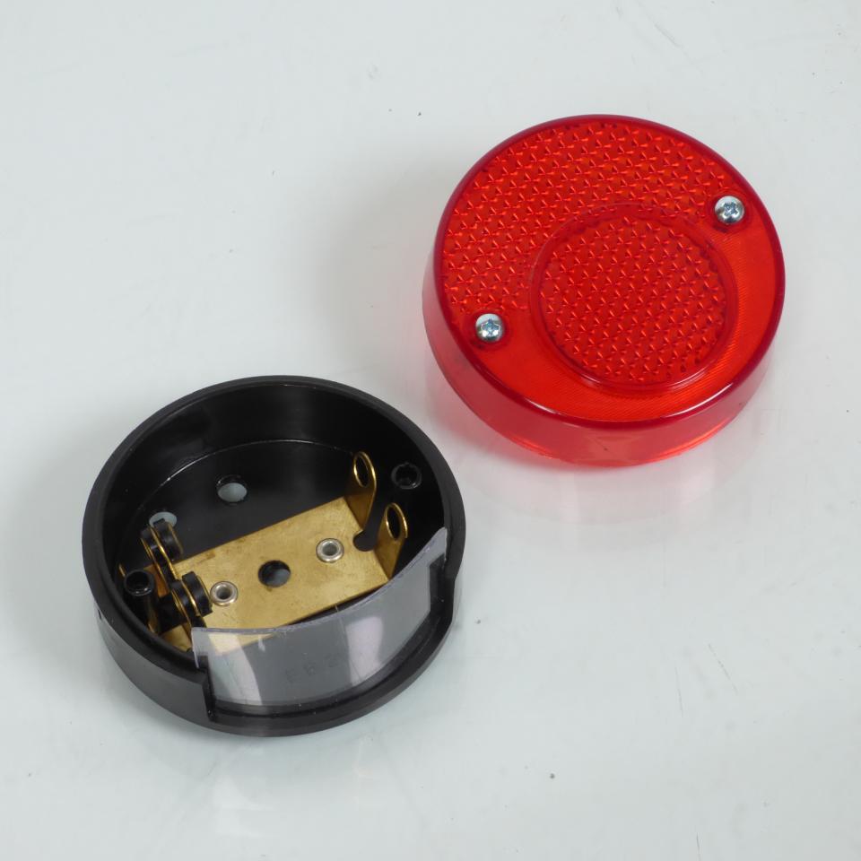 Feu arrière rond rouge Ø65mm pour mobylette cyclomoteur cyclo mob vintage