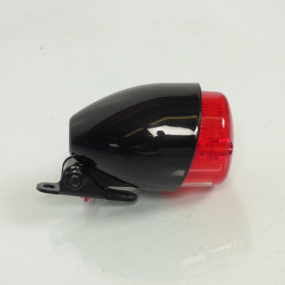 Feu arrière rond rouge et noir à ampoule Brazoline modèle Texas pour moto neuf