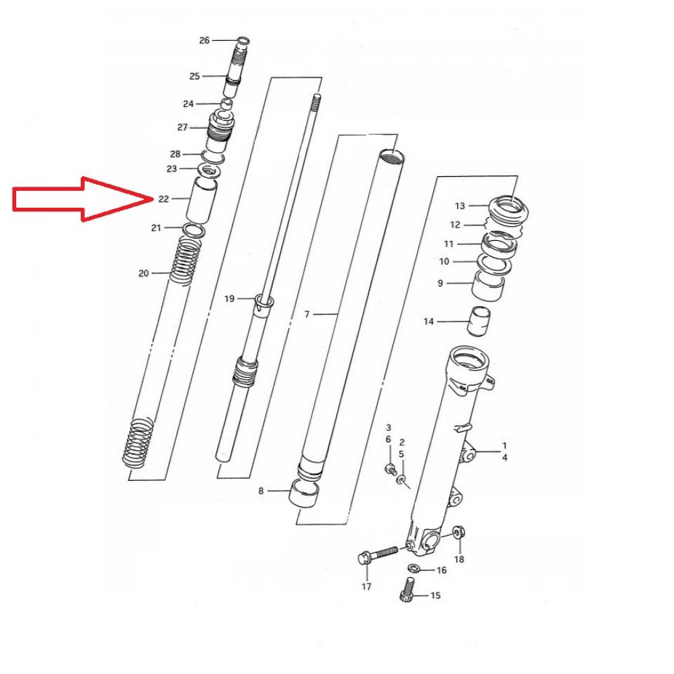 Bague de fourche origine pour moto Suzuki 1100 Gsx-F 51176-12C10 32.5x34x50mm