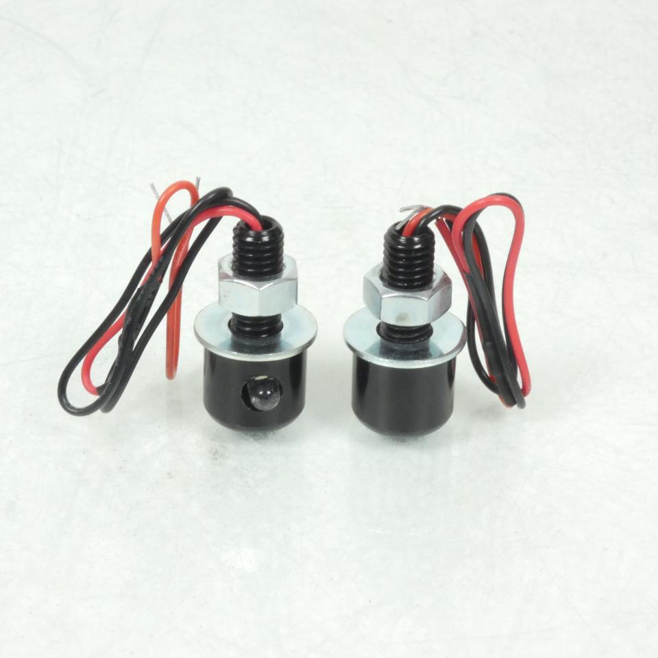 Paire Éclairage de plaque Led 12V anodisé noir  pour moto scooter M8x125 Neuf