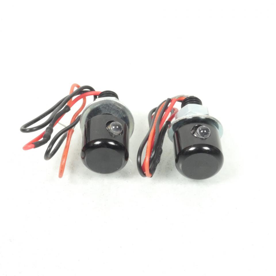 Paire Éclairage de plaque Led 12V anodisé noir  pour moto scooter M8x125 Neuf