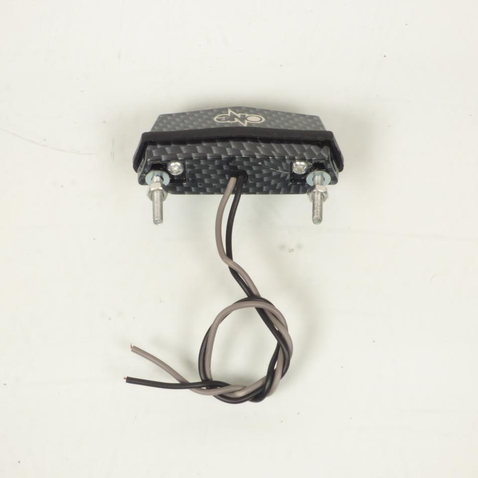 Éclairage plaque d'immatriculation à LED 12V pour moto scooter coloris carbone