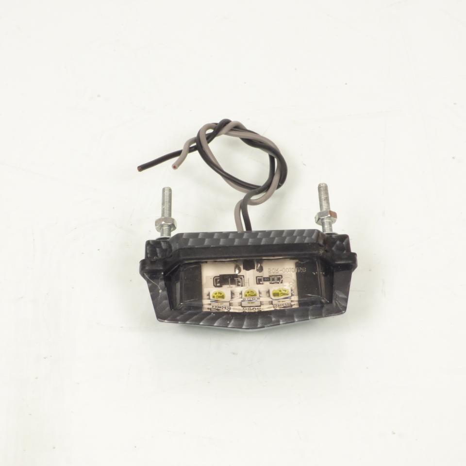 Éclairage plaque d'immatriculation à LED 12V pour moto scooter coloris carbone