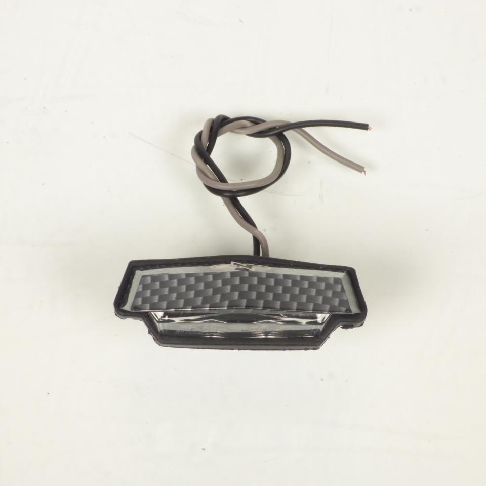 Éclairage plaque d'immatriculation à LED 12V pour moto scooter coloris carbone