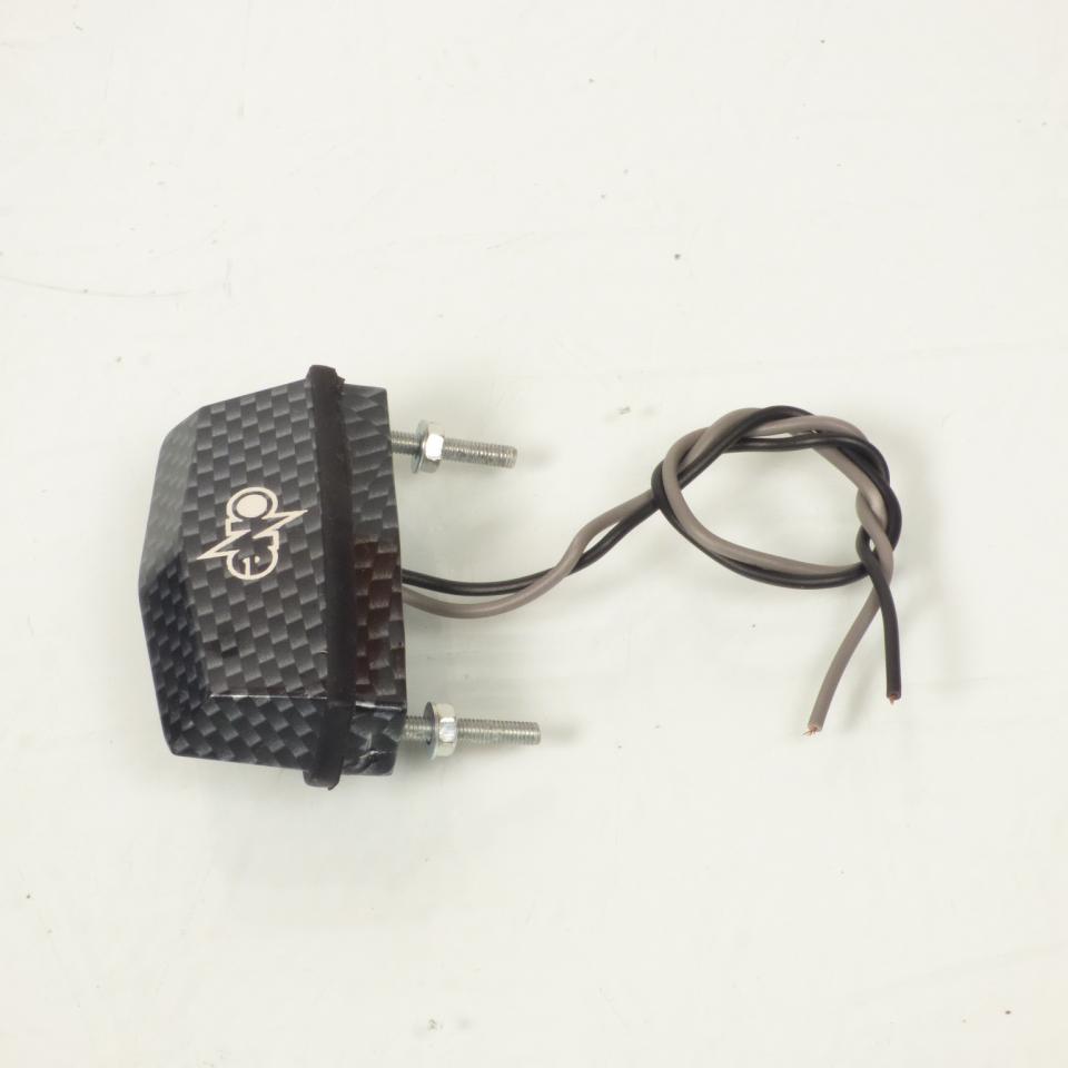 Éclairage plaque d'immatriculation à LED 12V pour moto scooter coloris carbone