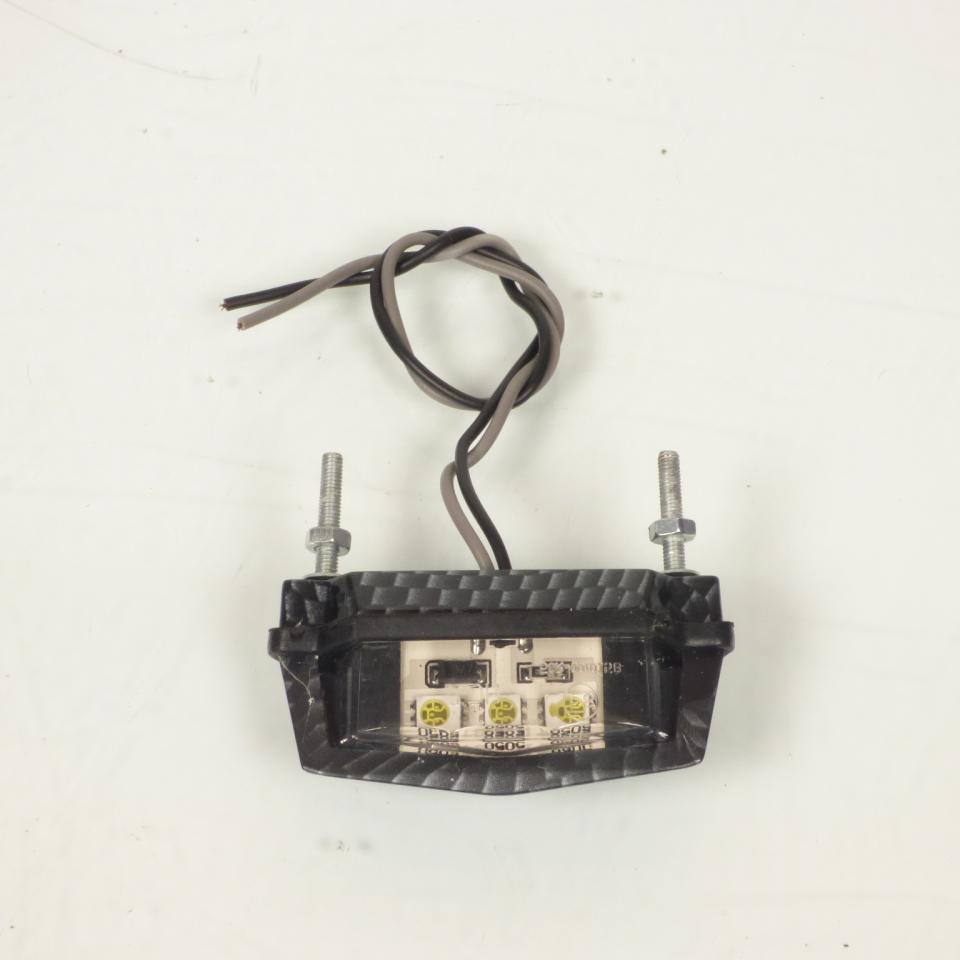 Éclairage plaque d'immatriculation à LED 12V pour moto scooter coloris carbone