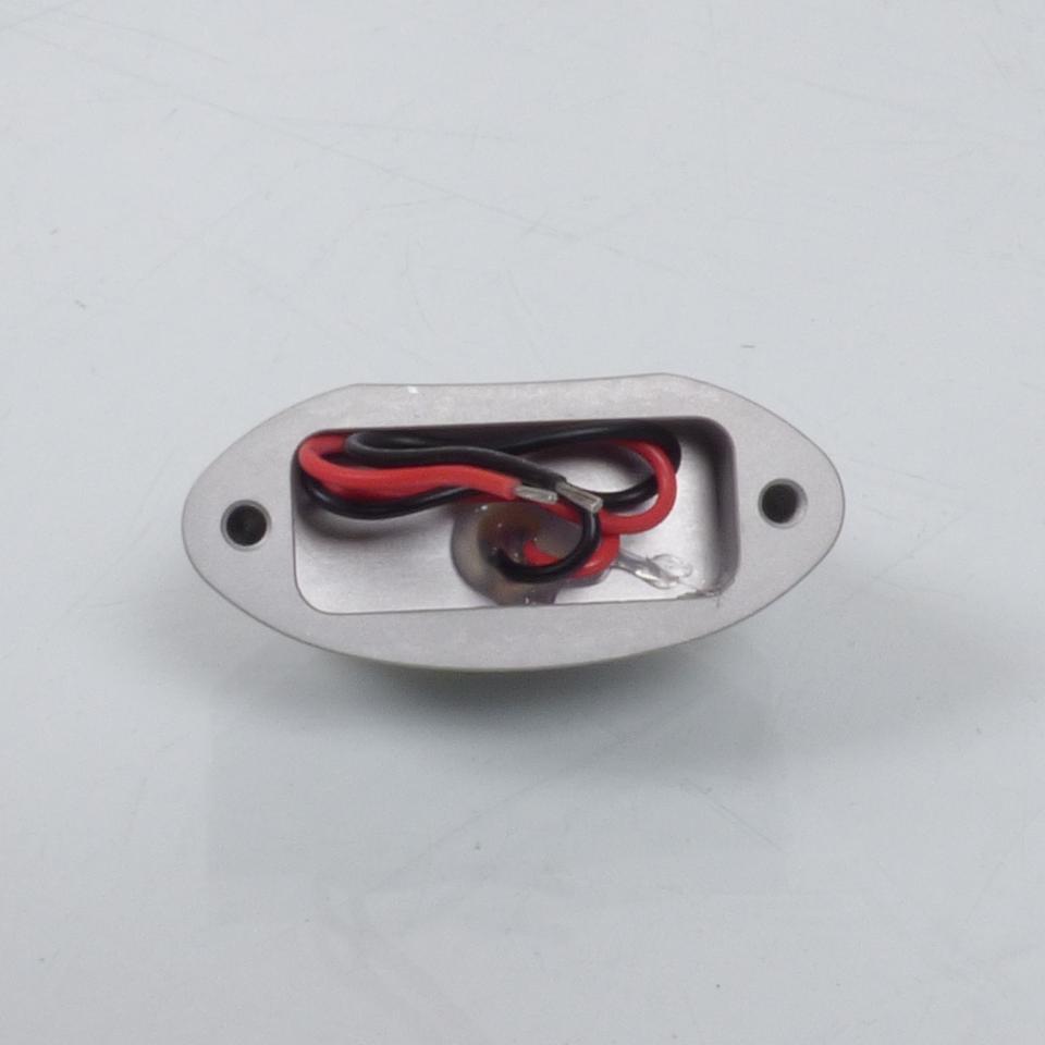 Éclairage de plaque 4 LED 12V gris alu homologué One pour moto scooter cyclo Neuf