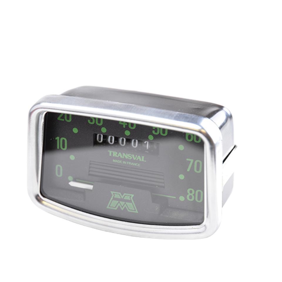 Ensemble compteur rectangulaire Transval 124 pour mobylette MBK 88 Neuf 80Km/h