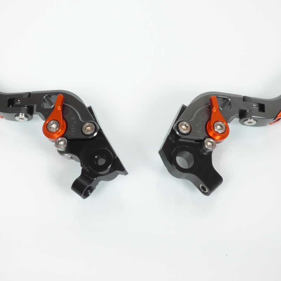 Levier frein droit Mad pour Moto KTM 690 Duke 2014 à 2017 titane et orange anodisé Neuf