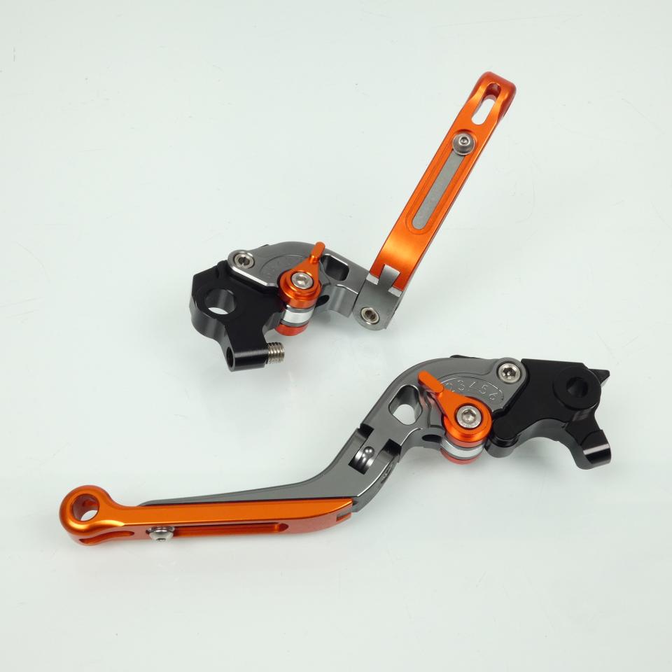Levier frein droit Mad pour Moto KTM 690 Duke 2014 à 2017 titane et orange anodisé Neuf
