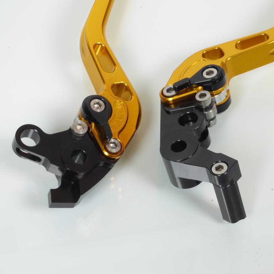 Levier frein droit gauche pour moto Honda 1000 Cb R 2014 à 2017 coloris or/noir Neuf